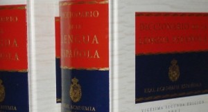 DRAE two volumes of the Diccionario de la Real Academía Española