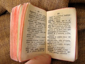 tiny Latin/French dictionary