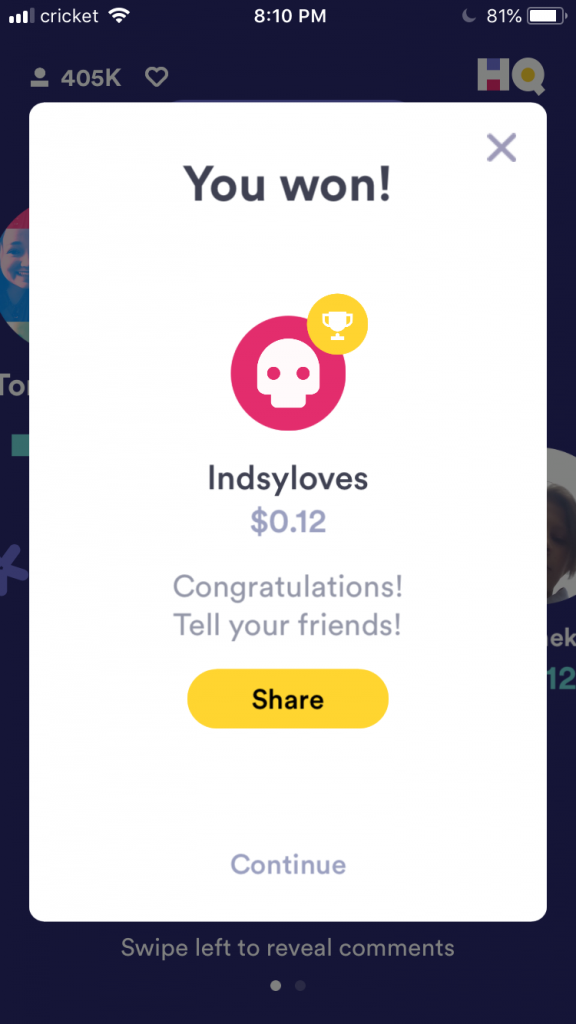You won, lndsyloves! $0.12 Congratulations!
